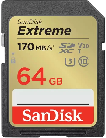 Sandisk memory card SDXC 64GB Extreme