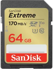 Sandisk memory card SDXC 64GB Extreme kaina