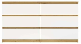 Komoda Malwa M6 140 DĄB ARTISAN Baltas kaina