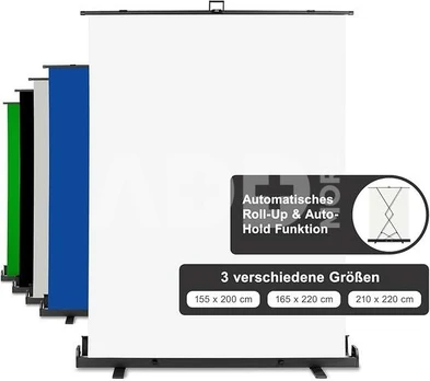 Walimex pro Roll-up Panel Hintergrund 155x200cm weiß