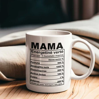 Puodelis "Mamos sudėtis"