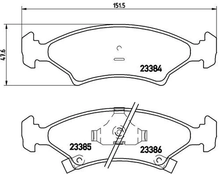 Stabdžių trinkelių rinkinys, diskinis stabdys BREMBO P 30 009