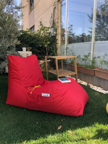 Pupelių maišas Daybed - Raudona