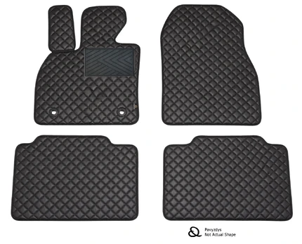 Kilimėliai QuiltyMats MITSUBISHI ECLIPSE 2006-2012 (4 vnt.), Black-Black /11-14