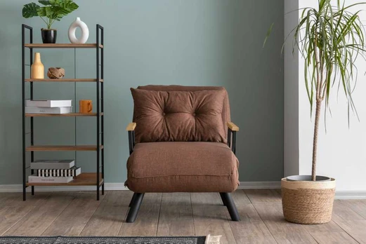 1 sėdynės sofa-lova Sando Single - šviesiai rudas