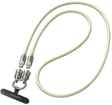 USB kabelis Ugreen L508 USB-C 1,2 m 60 W (žalia) (35500)