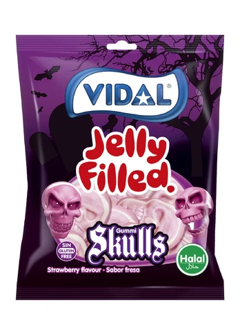VIDAL Jelly Filled Skulls 90 g /Guminukai