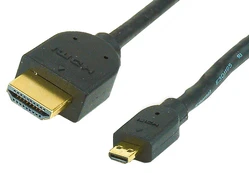 KABELIS HDMI-MICRO HDMI 4.5M/V.2.0 BLK CC-HDMID-15 GEMBIRD kaina