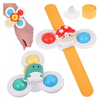Spinner 2in1 toy with suction cup on the handle 3 pcs sensory ZA5576