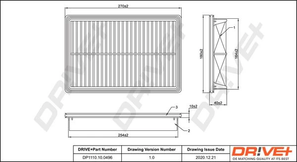 Oro filtras Dr!ve+ DP1110.10.0496