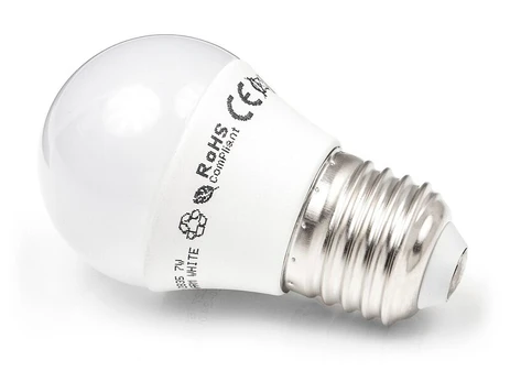 LED lemputė E27 7W - Šiltai balta (3000K)