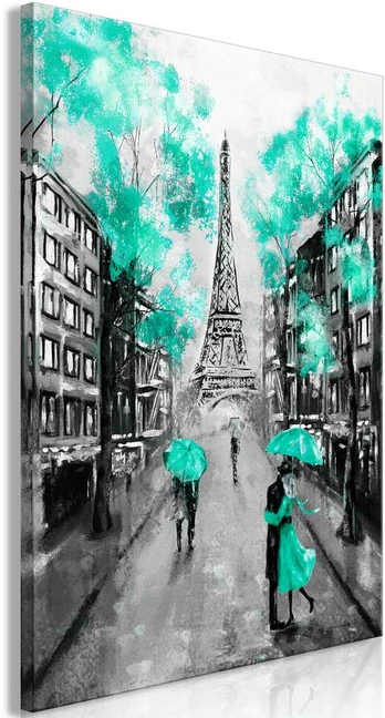 Artgeist Paveikslas - Paris Rendez-Vous (1 Part) Vertical Green