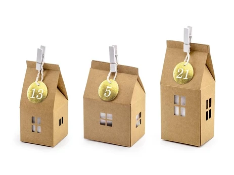 PartyDeco Advent calendar Houses, mix