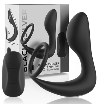 BLACK&SILVER - Nuotolinio valdymo analinis masažuoklis