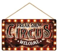 Fiesta Circus skilt i træ