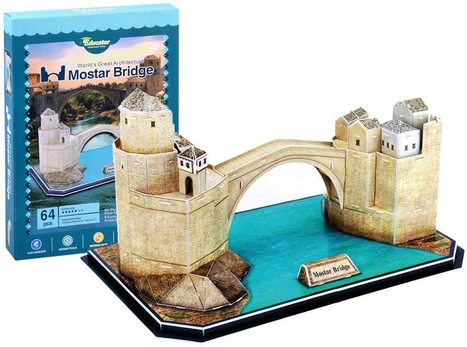 3D galvosūkis Senasis Mostaro tiltas 64 elementai. ZA2900