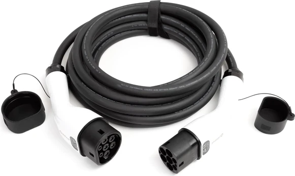 Platinet electric car charging cable Type-2 22kW 7m, juodas
