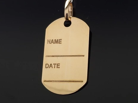 Plokštelė auksinis pakabukas "Name Data" Praba: 585