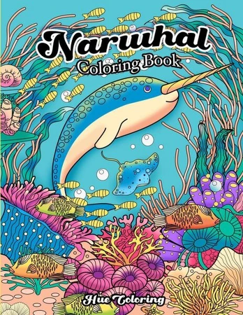 Narwhal Coloring Book, Narwhal Coloring Book