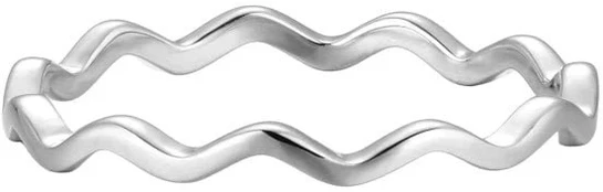 Sidabrinis žiedas Curved