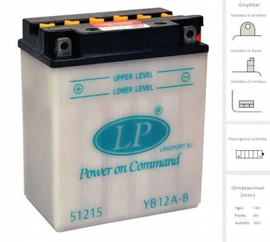 Landport Akumuliatorius 12 Ah 165A EN 12V