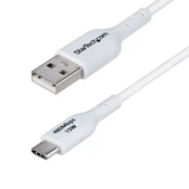 StarTech 1M USB-A TO USB-C CABLE Baltas/CHARGER CORD USB 2.0 DATA TRANSF kaina