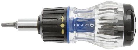 Ratchet screwdriver short + 8 bits