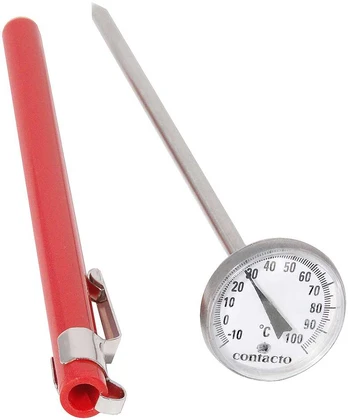 Thermometer with case, 14 cm, -10°C to 100°C