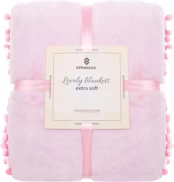 Pledas Springos Lovely Blankets Extra Soft, rožinis, 200 cm x 220 cm kaina