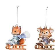 Christmas Tree toy Decoris 124024. various colours. glass kaina