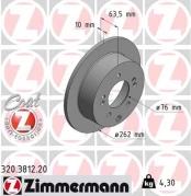 Stabdžių diskas ZIMMERMANN 320.3812.20 kaina