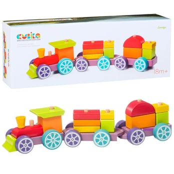 Cubika medinis Rainbow Express Train Sorter LP-3 12923
