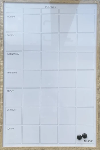 NAGA Tablica Whiteboard Week Planner 40 x 60 cm 14109