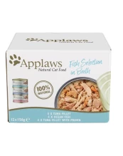 APPLAWS Applaws Cat Tin 12x156g Fish Selection in Broth Multipack kaina
