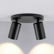 CAN TILT lubinis prožektorius, juodas, Ø 20 cm, 2 žibintų metalinis GU10