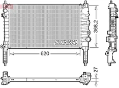 Radiatorius, variklio aušinimas DENSO DRM20122 kaina