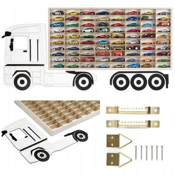 Lentyna automodeliams Hot Wheels 80 skyrelių sunkvežimis
