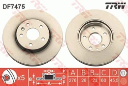 TRW DF7475 Brake Disc kaina