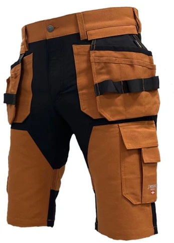 Šortai su kišenėmis dėklais Titan Flexpro, ruda C58, Pesso