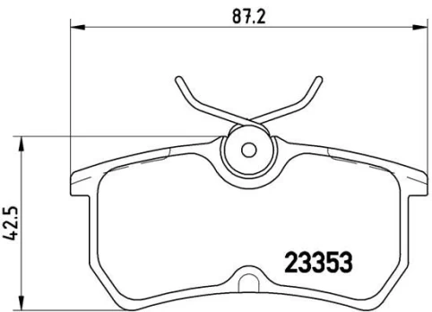 Stabdžių trinkelių rinkinys, diskinis stabdys BREMBO P 24 047
