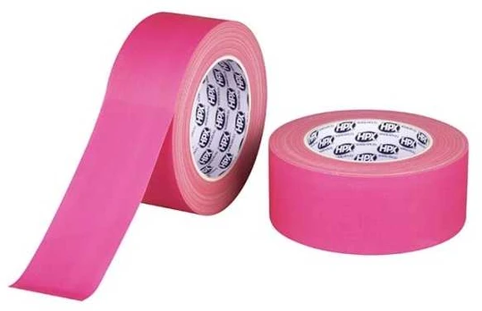 Usorteret Gaffatape fluo pink, 50mm x 25m