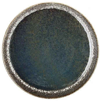 Lėkštė D 21 cm BLOOM BLUE AND BROWN, porcel.