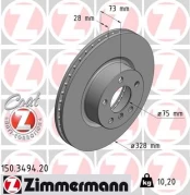 Stabdžių diskas ZIMMERMANN 150.3494.20 kaina