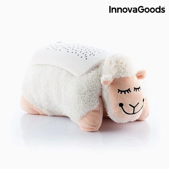 InnovaGoods pūkuota avytė su LED projektoriumi