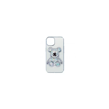 iLike Apple iPhone 13 silikoninio dėklo spausdinimas Desire Bear sidabrinis