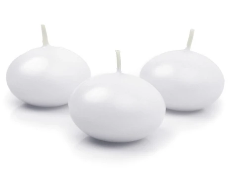 Žvakės, matinės baltos, 5 cm (1 pak/ 10 vnt)