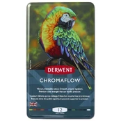 Spalvinimo pieštukai DERWENT Chromaflow Multicolour kaina