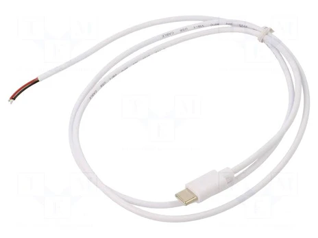 Cable | service | wires,USB C plug | 1m | white | 60W | 3A | 20V