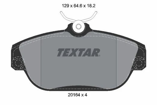 Stabdžių trinkelių rinkinys, diskinis stabdys TEXTAR 2016402