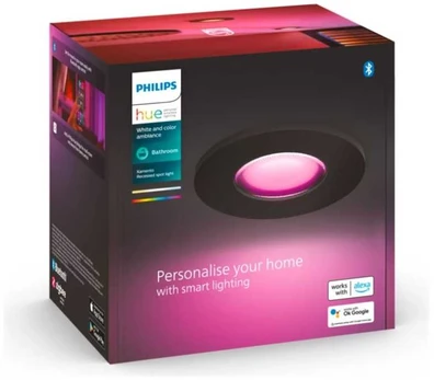 Philips Xamento Hue recessed juodas 1x5.7W